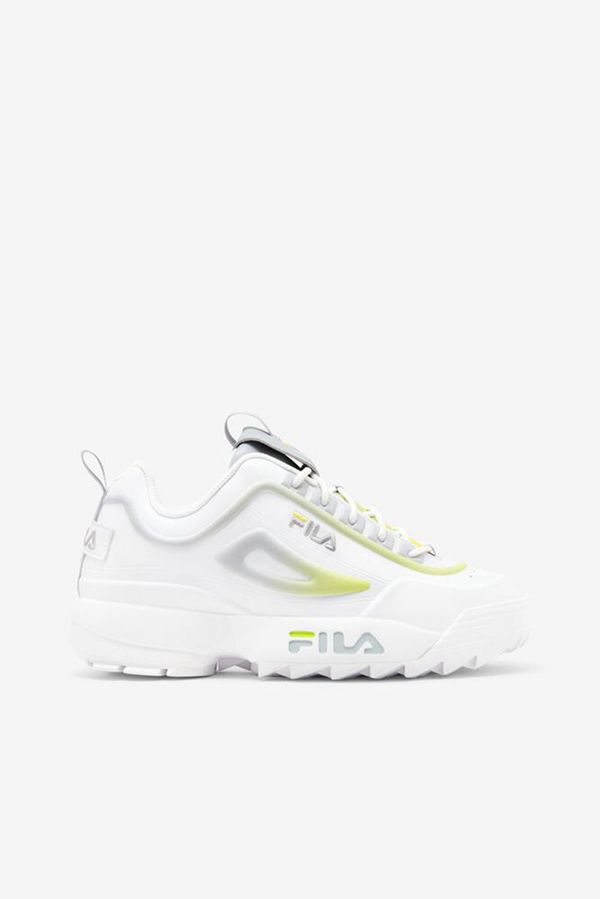 Fila Women's Disruptor 2 Fs Trainers Shoe - White / Light Green | UK-708VAFQGC